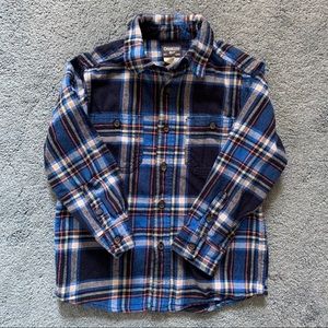 OshKosh boys plaid flannel button down shirt 5